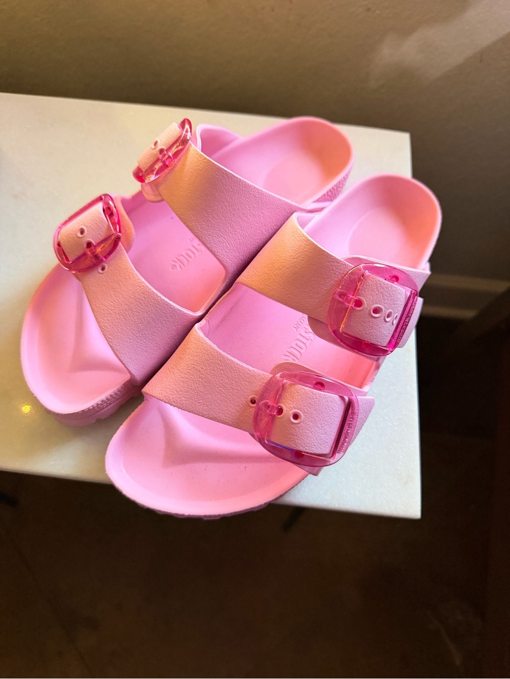 Birkenstock Pink Dual-Buckle EVA Slide Sandals